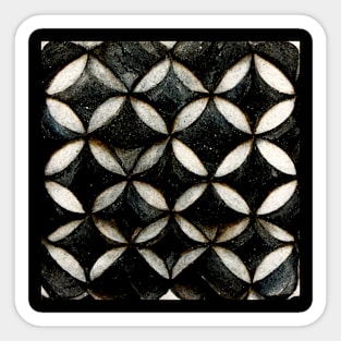 Black and Taupe Art Decor Tile Sticker